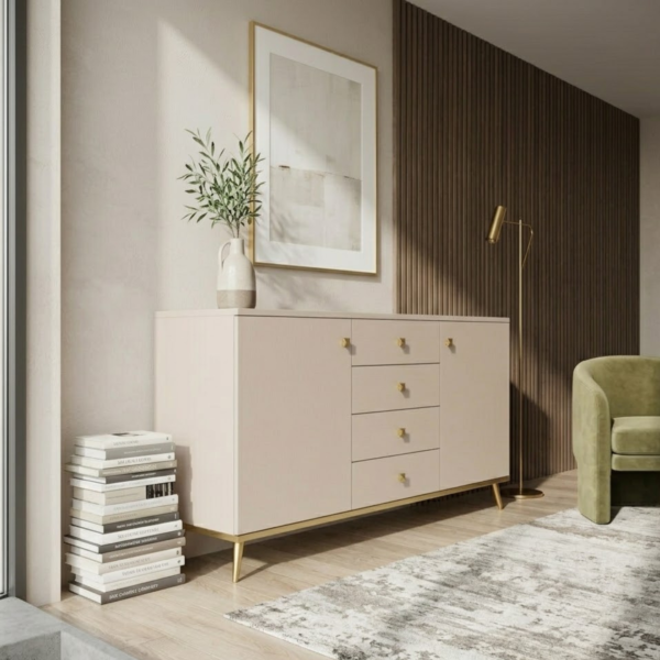 Komoda z szafkami i szufladami Sunny